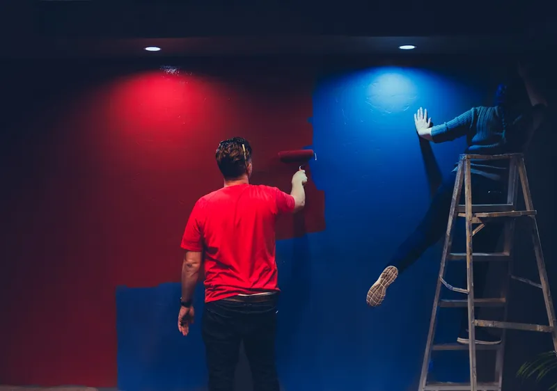 Room being painted during a refresh
